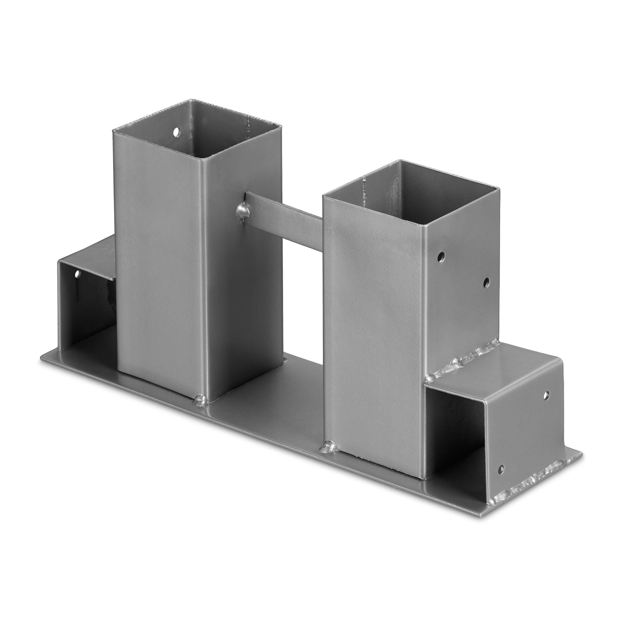 Holzstapelhilfe 2er-Set Silber von Relaxdays