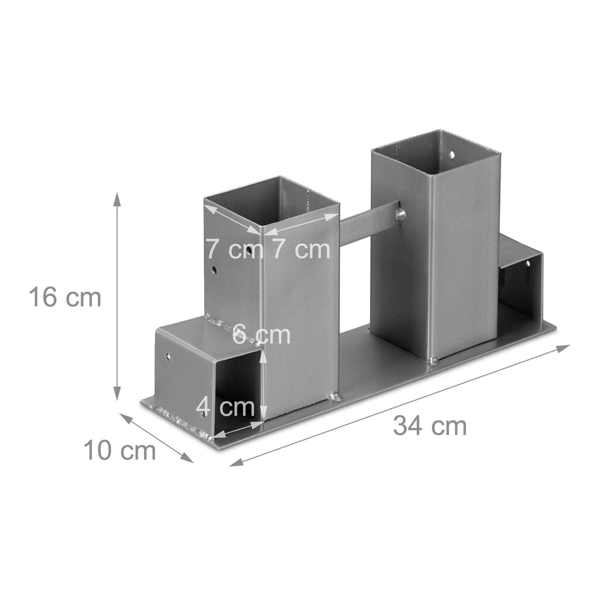 Holzstapelhilfe 2er-Set Silber von Relaxdays