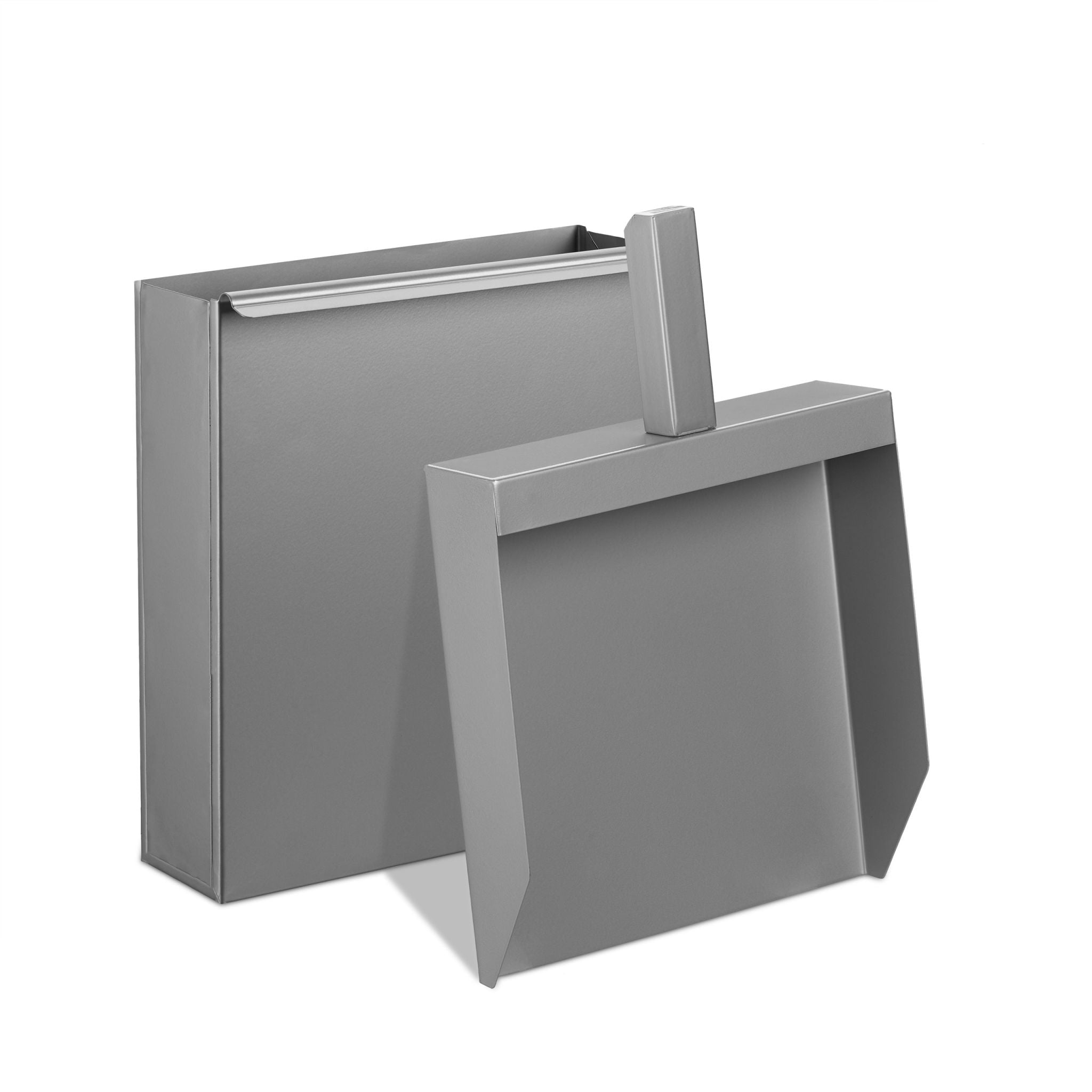 Ascheeimer mit Schaufel in Silber Silber von Relaxdays