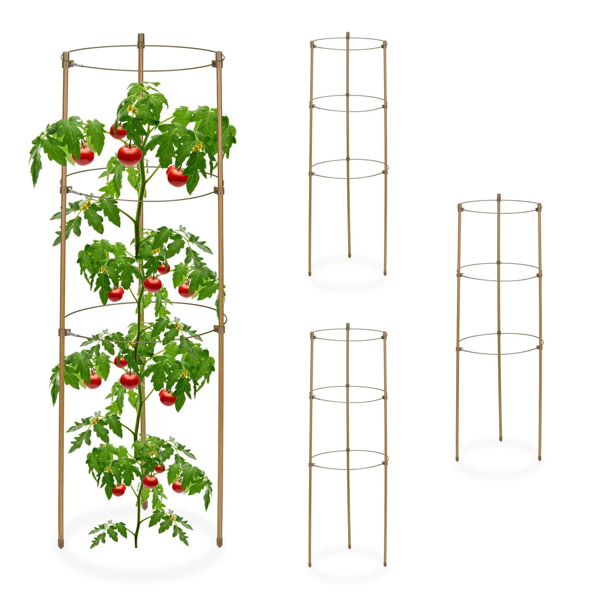 Rankhilfe 60cm 4er-Set Braun-Dunkelbraun von Relaxdays