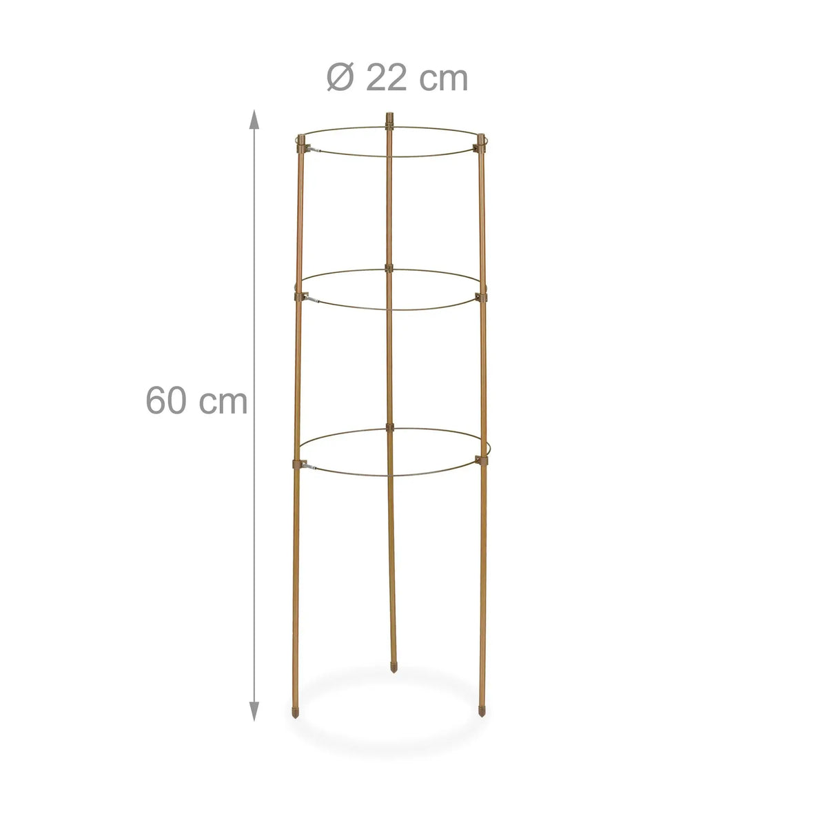 Rankhilfe 60cm 4er-Set Braun-Dunkelbraun von Relaxdays