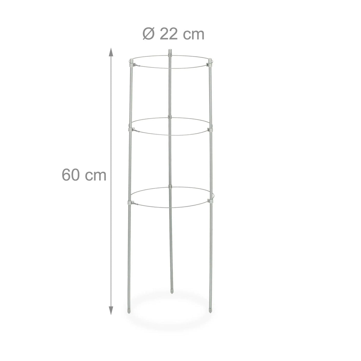 Rankhilfe 60cm 4er-Set Grau von Relaxdays