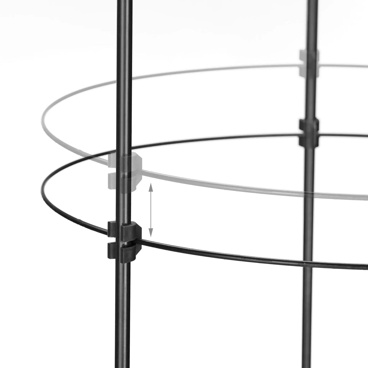 Rankhilfe 120cm 2er-Set schwarz Schwarz von Relaxdays