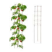 Rankhilfe 150cm 2er-Set braun Braun-Dunkelbraun von Relaxdays
