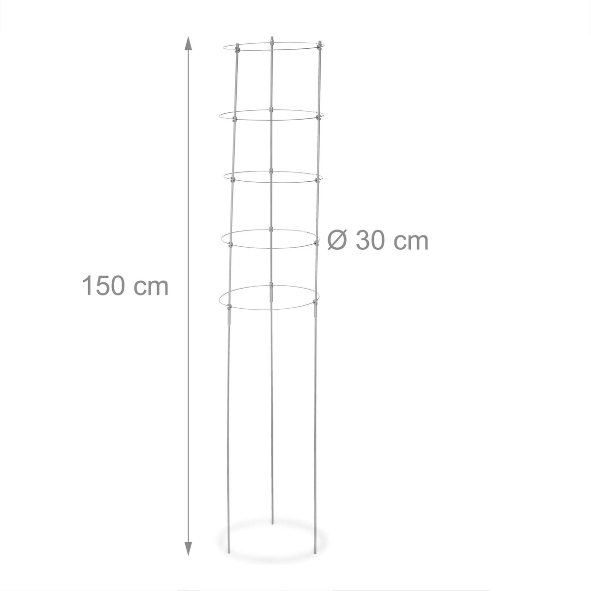 Rankhilfe 150cm 2er-Set grau Grau von Relaxdays