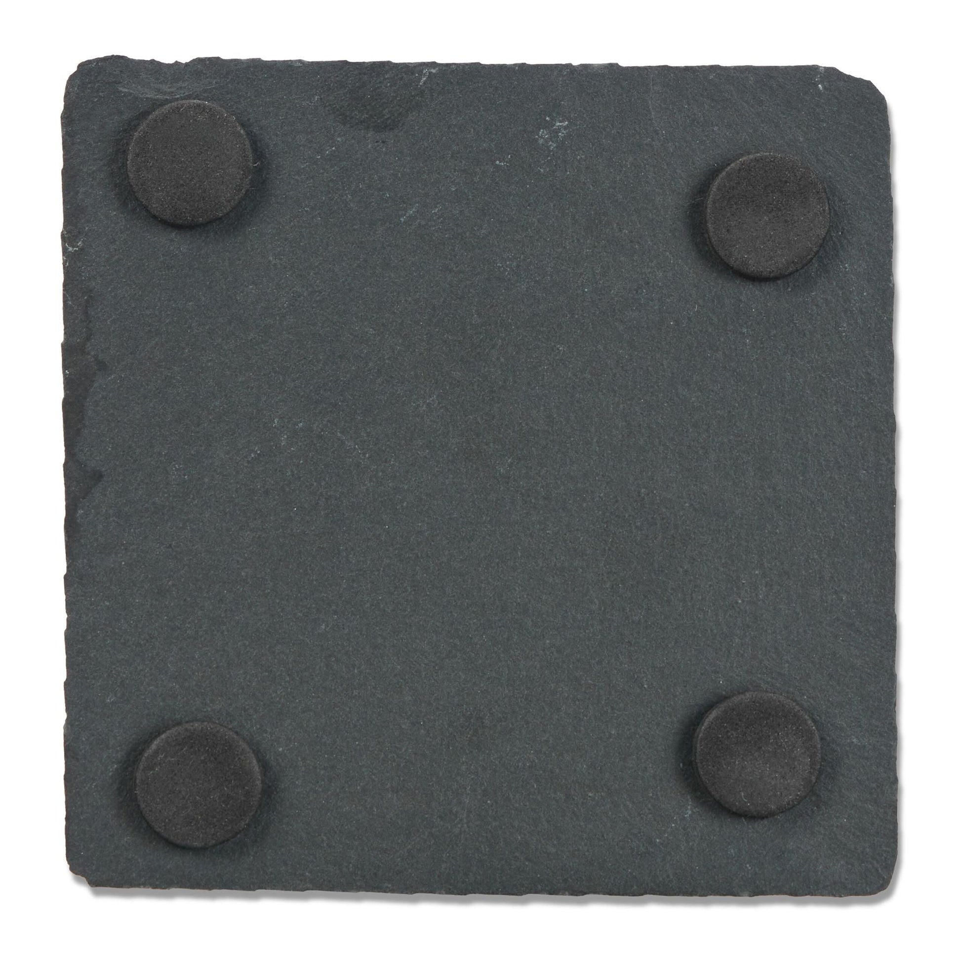 Schiefer Untersetzer 10x10cm 10er-Set Anthrazit von Relaxdays