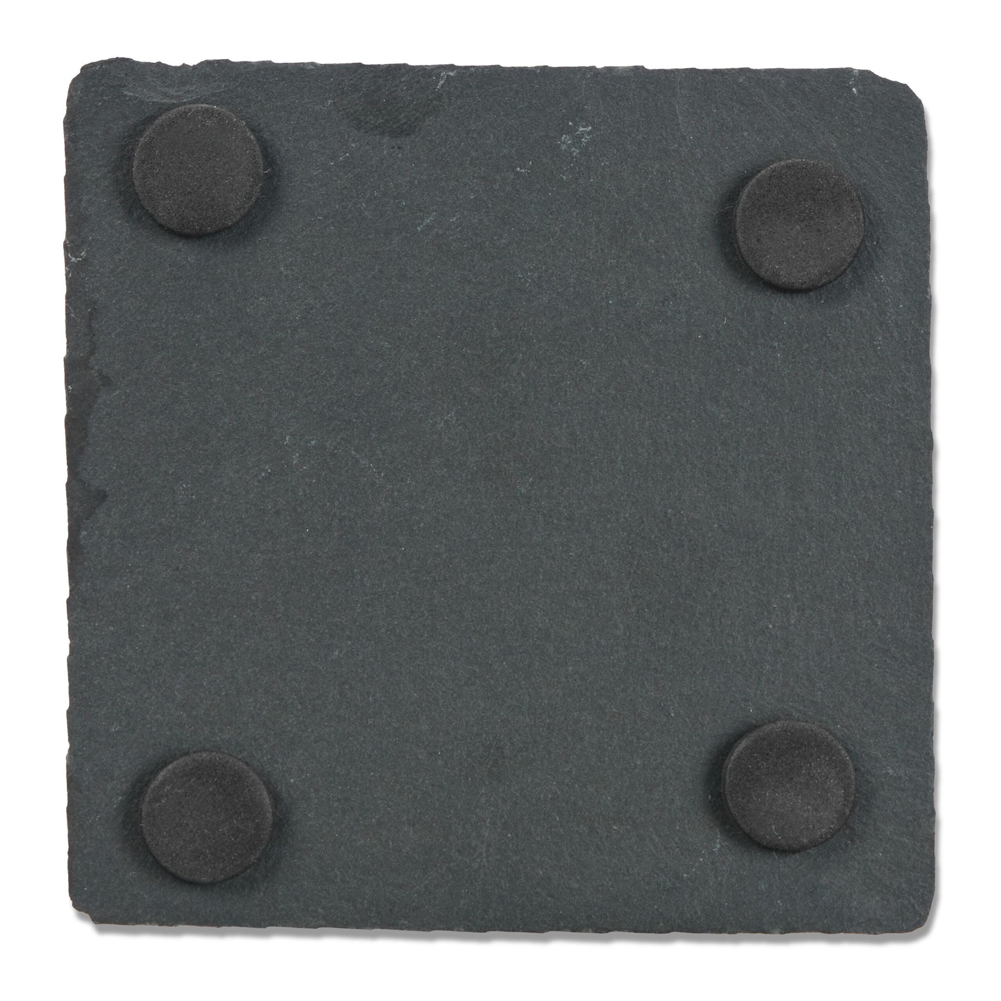 Schiefer Untersetzer 10x10cm 10er-Set Anthrazit von Relaxdays