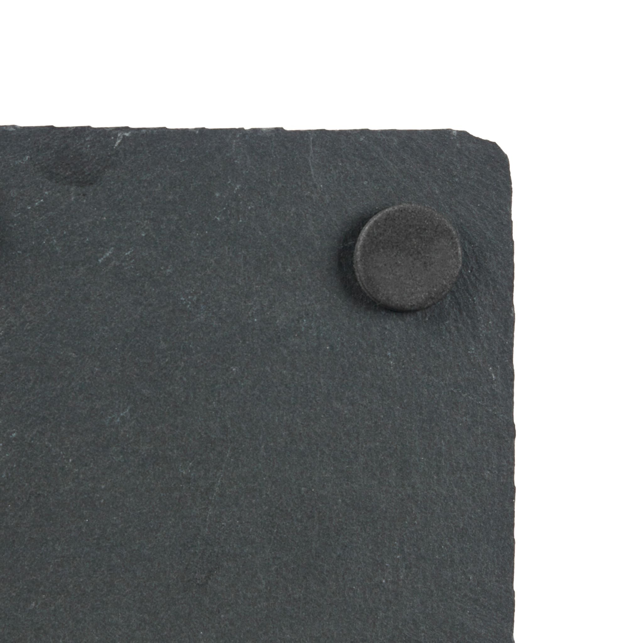 Schiefer Untersetzer 10x10cm 10er-Set Anthrazit von Relaxdays