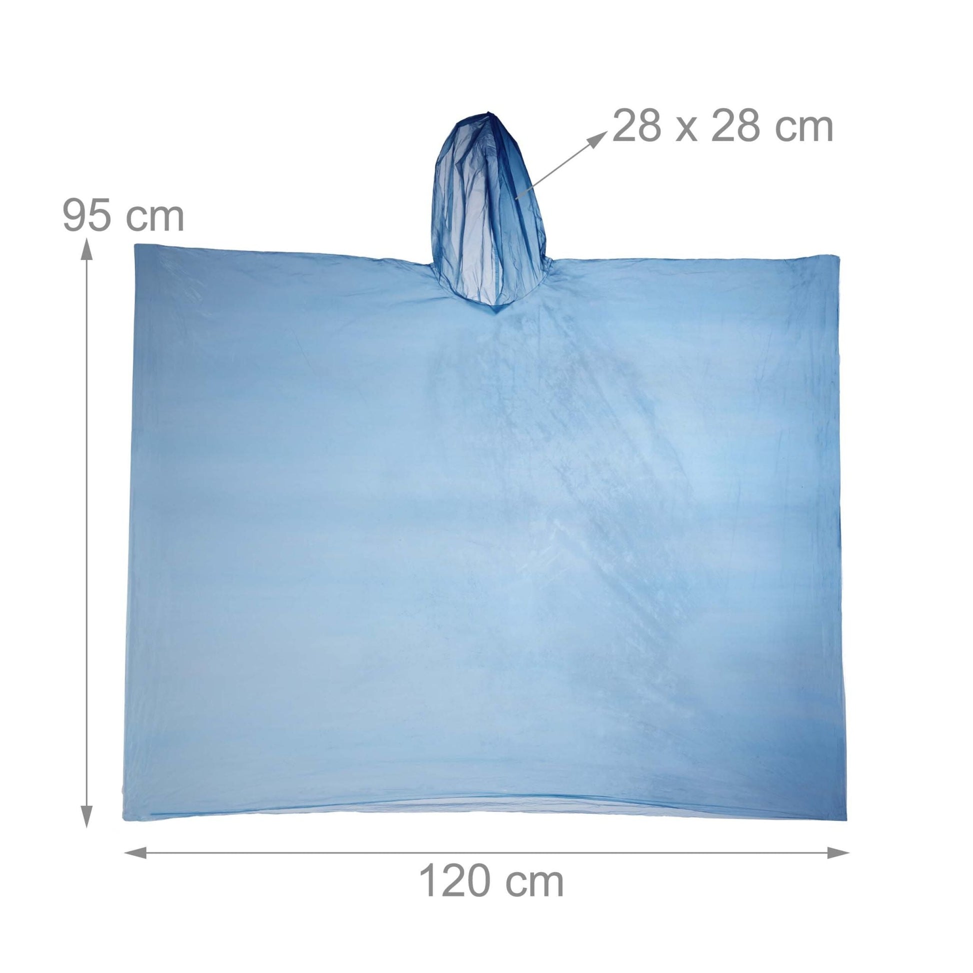 Einweg Regenponcho 13er-Set Blau von Relaxdays