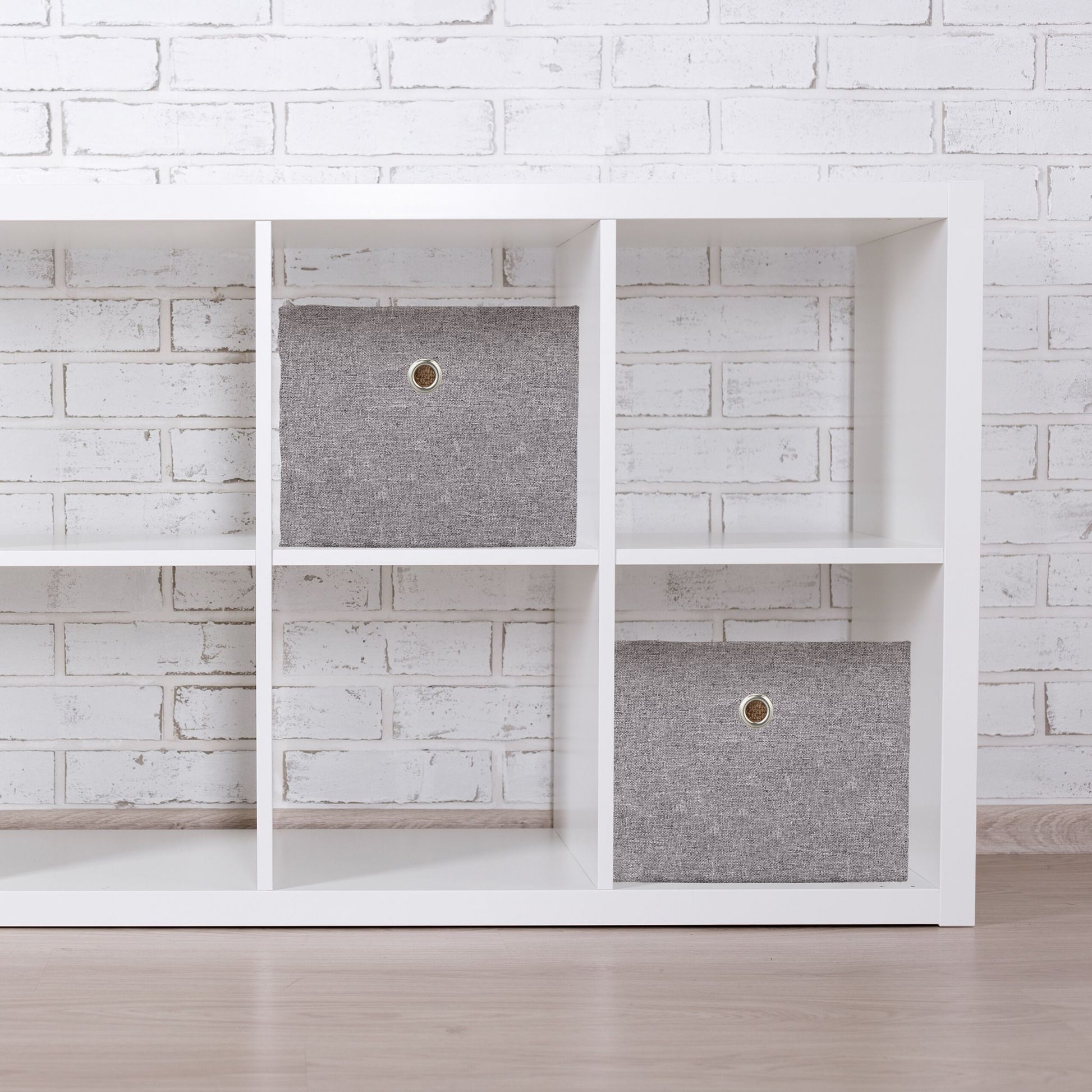 Aufbewahrungsbox 2er-Set Silber-Grau von Relaxdays