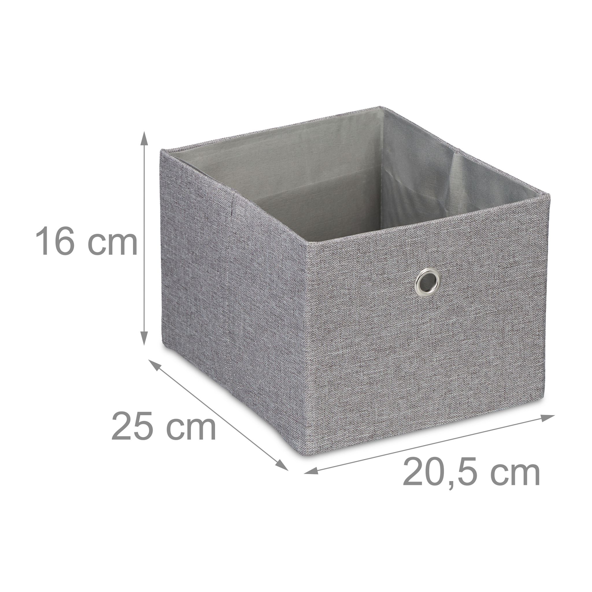 Aufbewahrungsbox 2er-Set Silber-Grau von Relaxdays