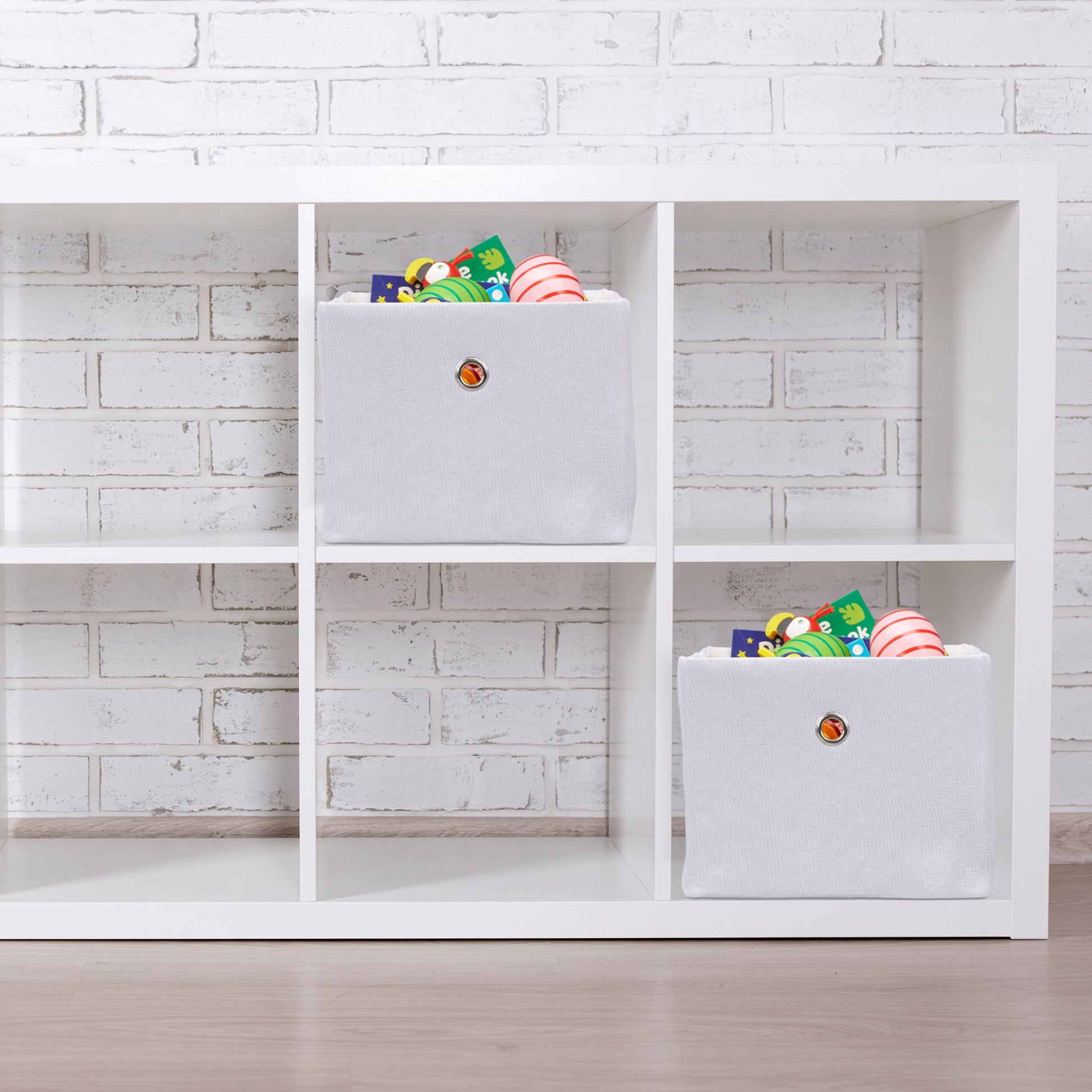 Aufbewahrungsbox 2er-Set Silber-Grau von Relaxdays