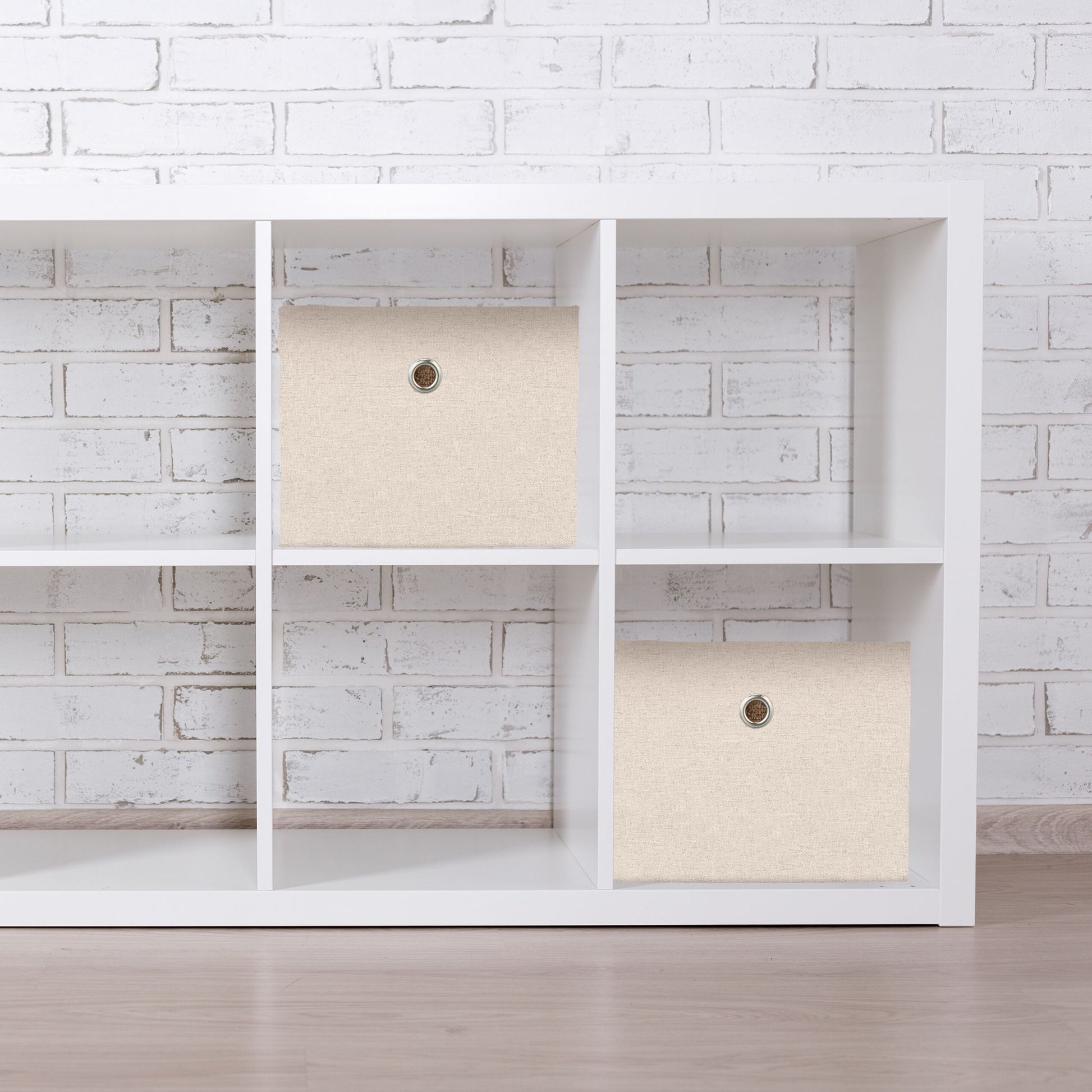 Aufbewahrungsbox 2er-Set Beige-Silber von Relaxdays