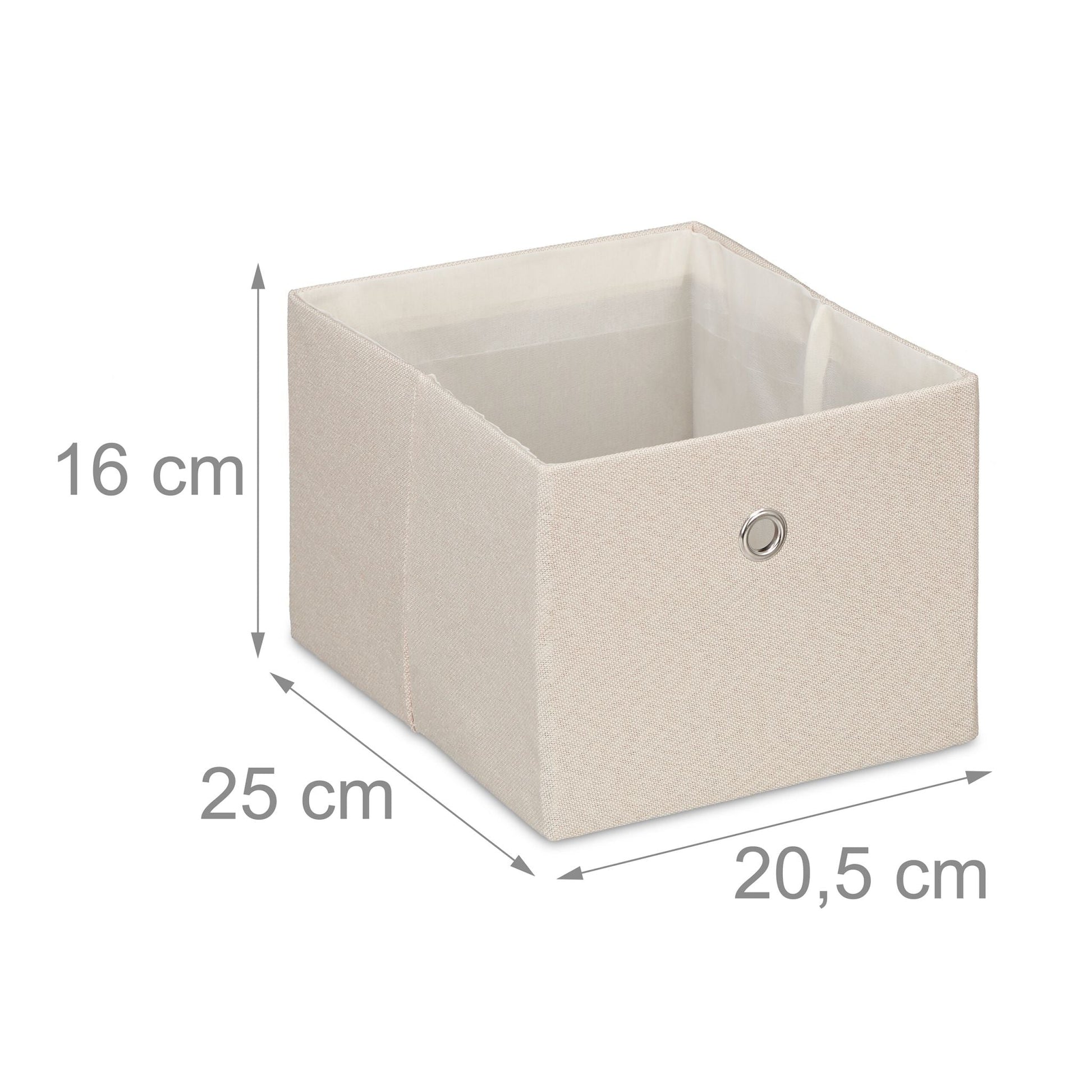 Aufbewahrungsbox 2er-Set Beige-Silber von Relaxdays