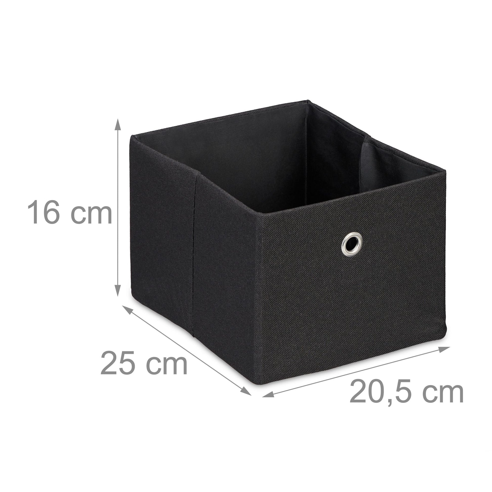 Aufbewahrungsbox 2er-Set Schwarz-Silber von Relaxdays