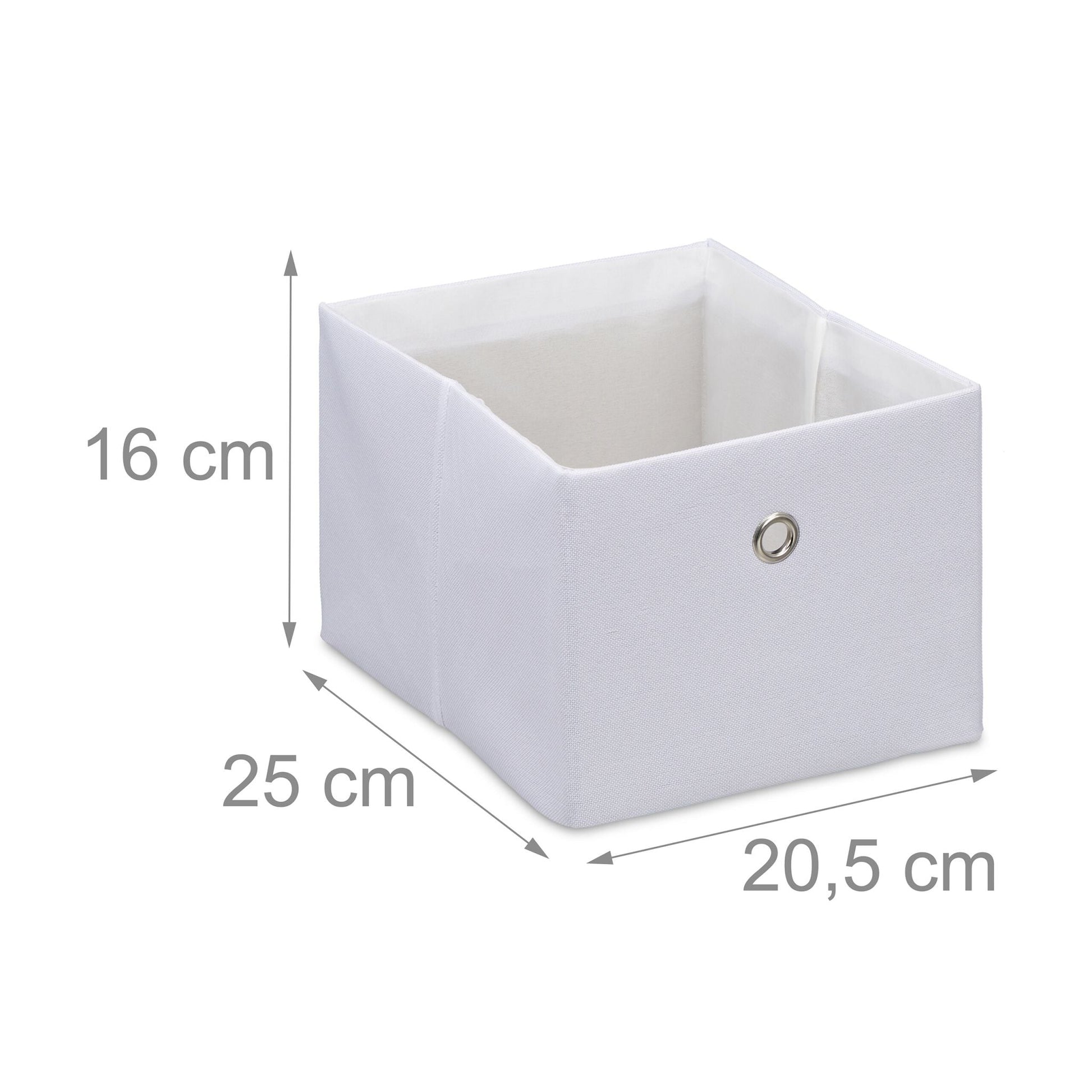 Aufbewahrungsbox 2er-Set Weiss-Silber von Relaxdays