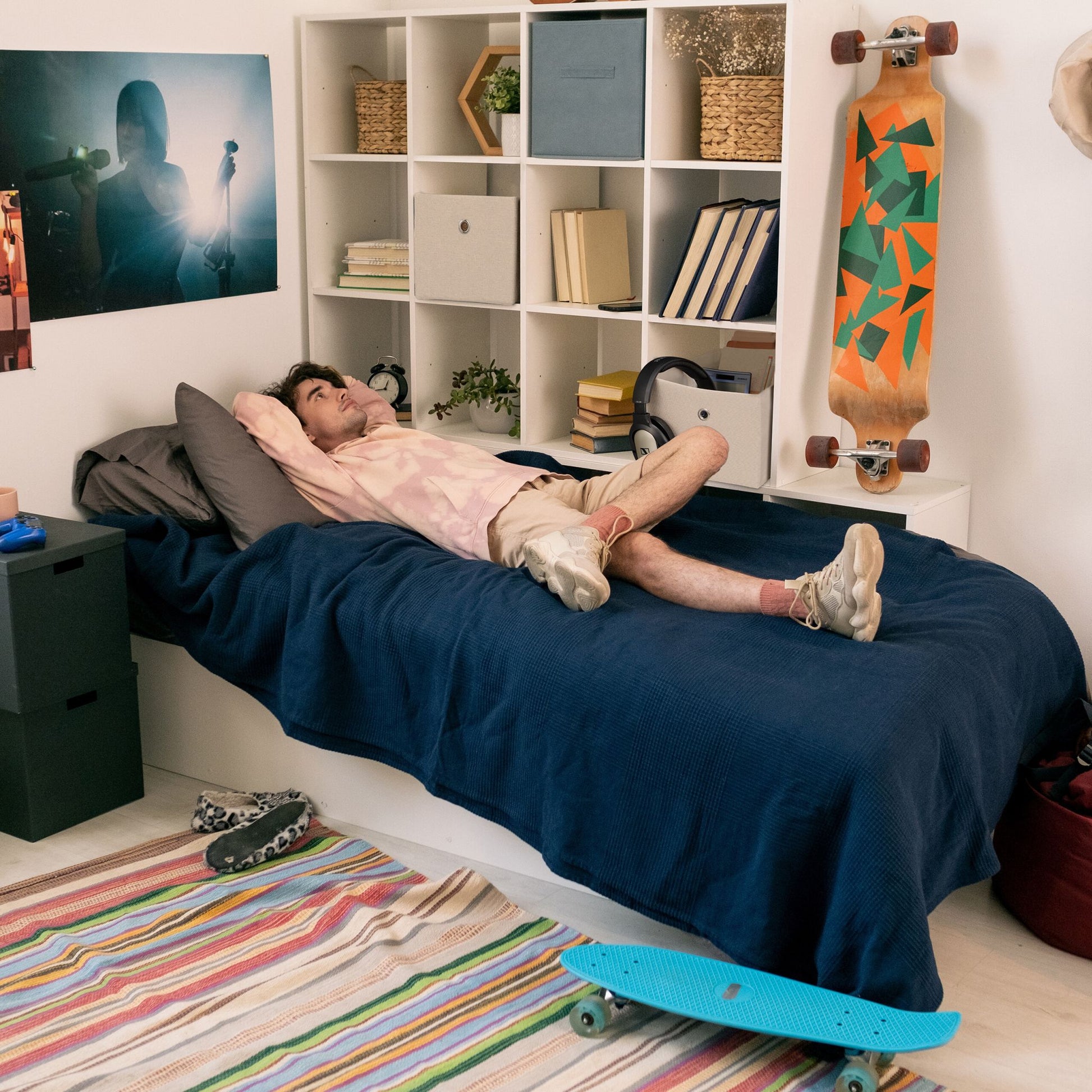 Aufbewahrungsbox 2er-Set Anthrazit-Silber von Relaxdays