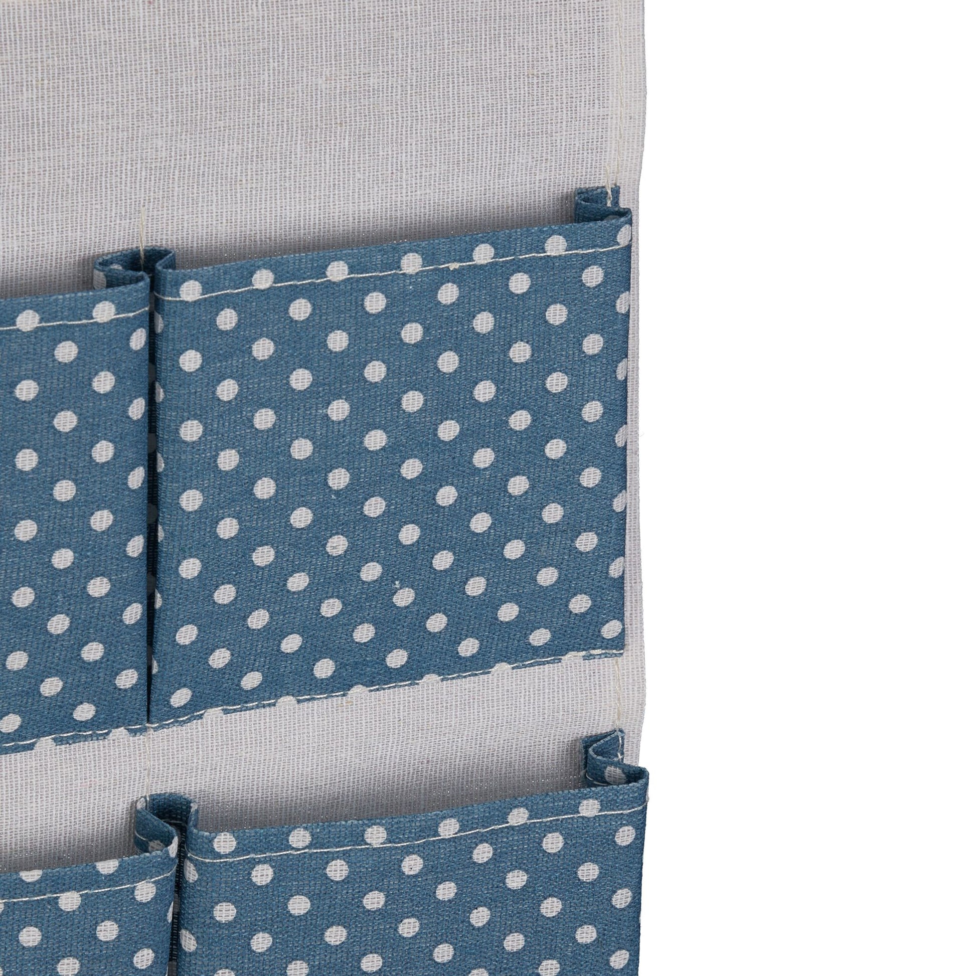 Hängeorganizer Stoff Blau-Creme-Hellbraun von Relaxdays
