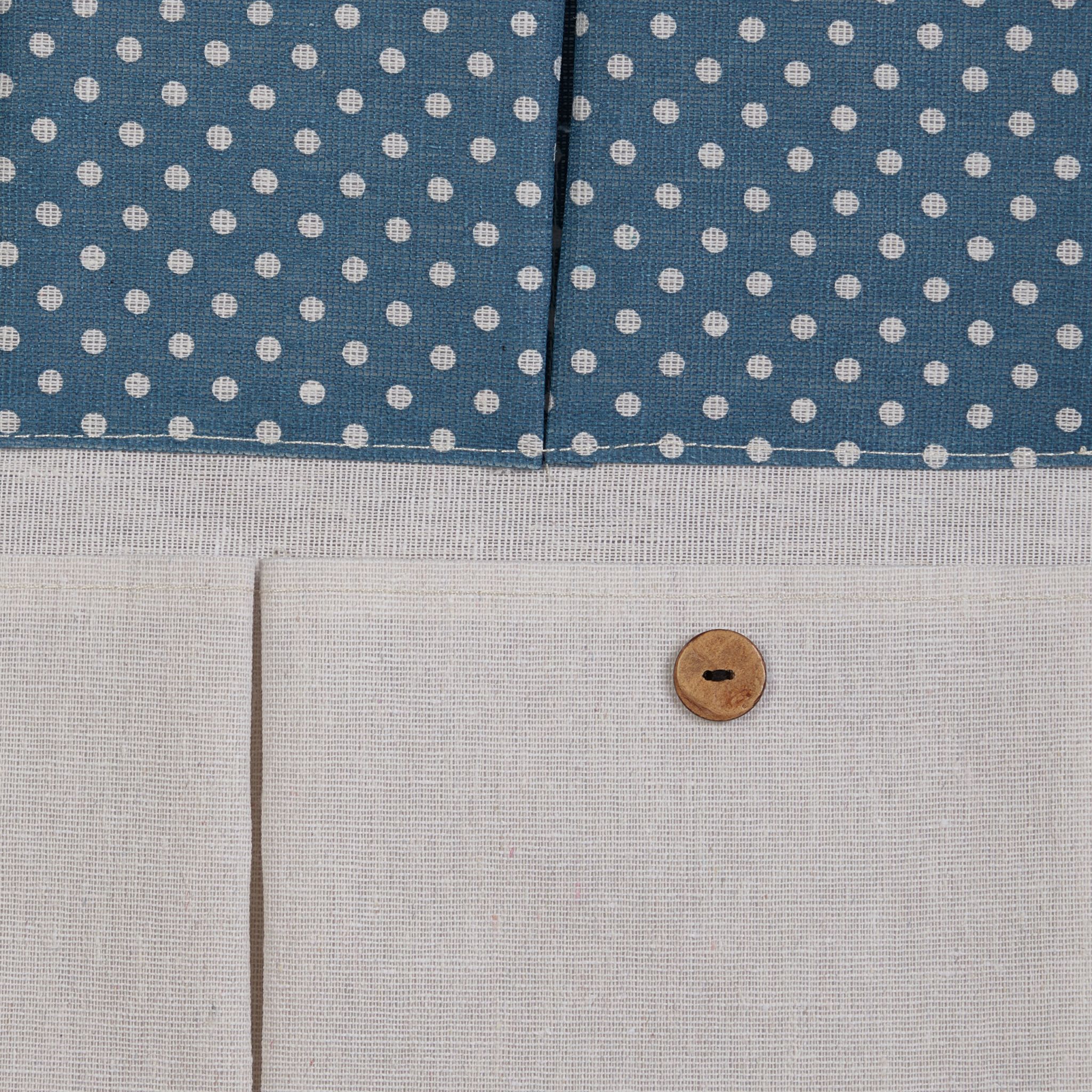 Hängeorganizer Stoff Blau-Creme-Hellbraun von Relaxdays