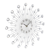 Wanduhr Diamant Ø 50cm Schwarz-Silber von Relaxdays