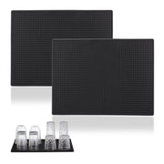 Barmatte 40x30cm 2er-Set Schwarz von Relaxdays