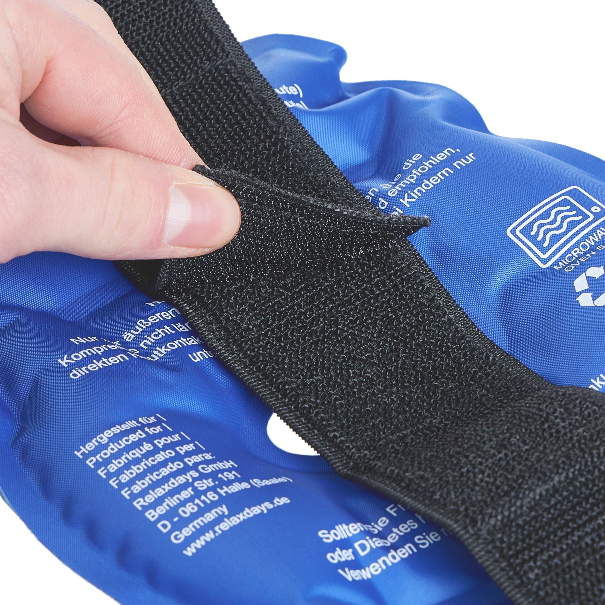 Knie Kühlpads 4er-Set Weiss-Blau-Schwarz von Relaxdays