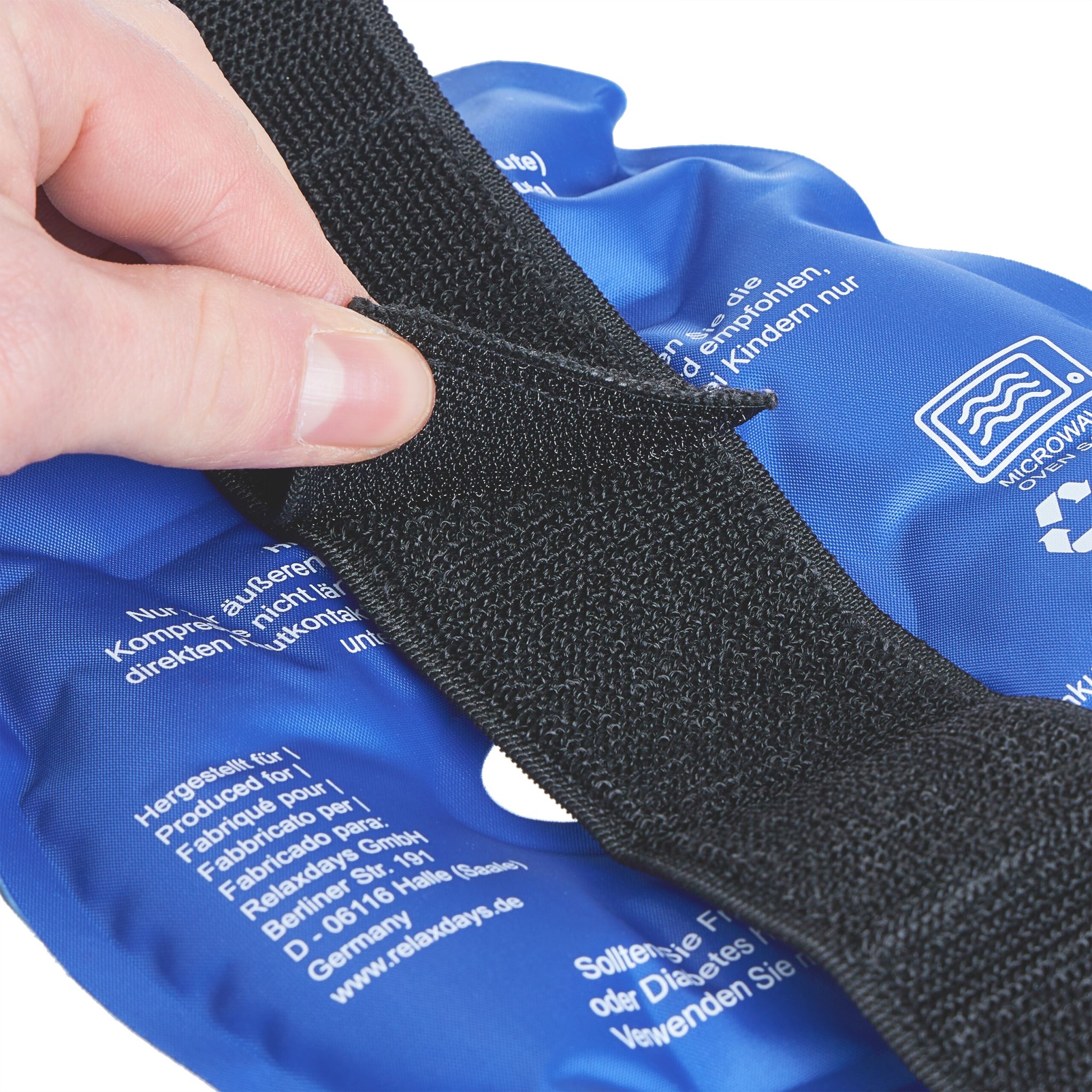 Knie Kühlpads 4er-Set Weiss-Blau-Schwarz von Relaxdays