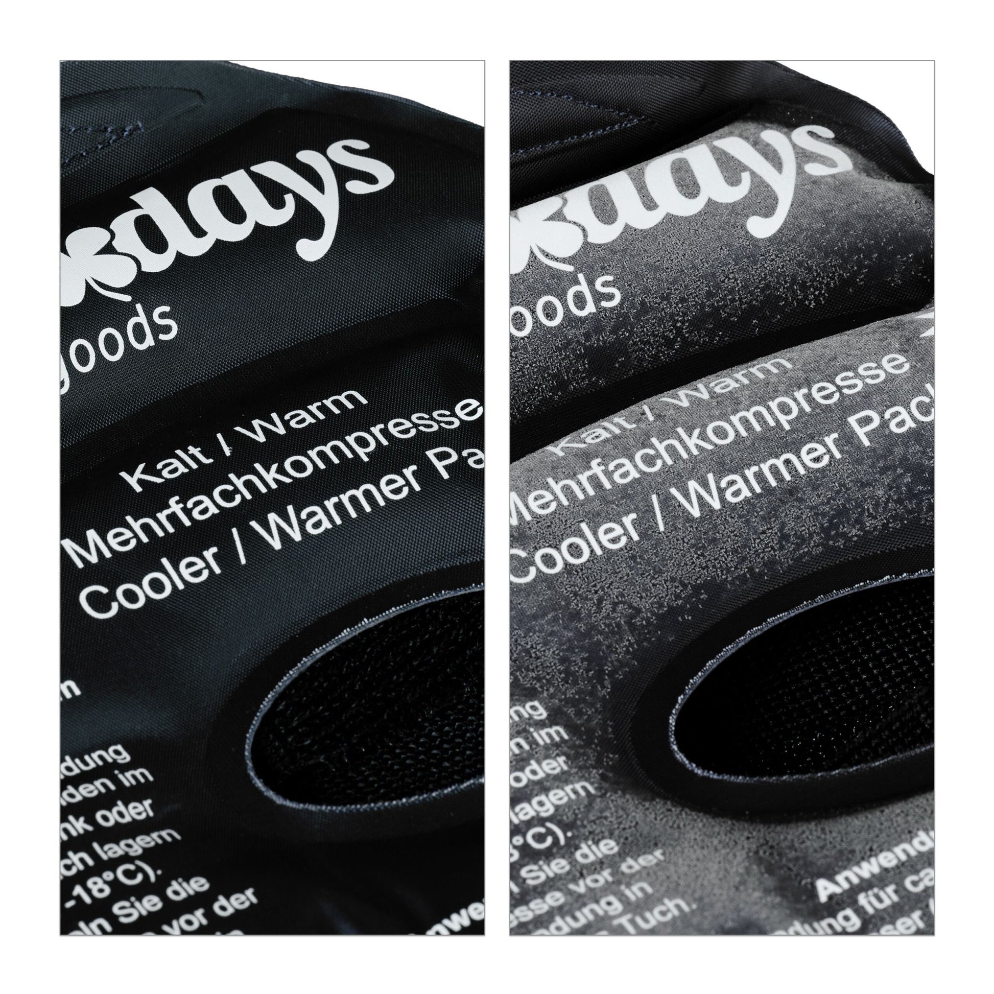 Knie Kühlpads 4er-Set Weiss-Schwarz von Relaxdays