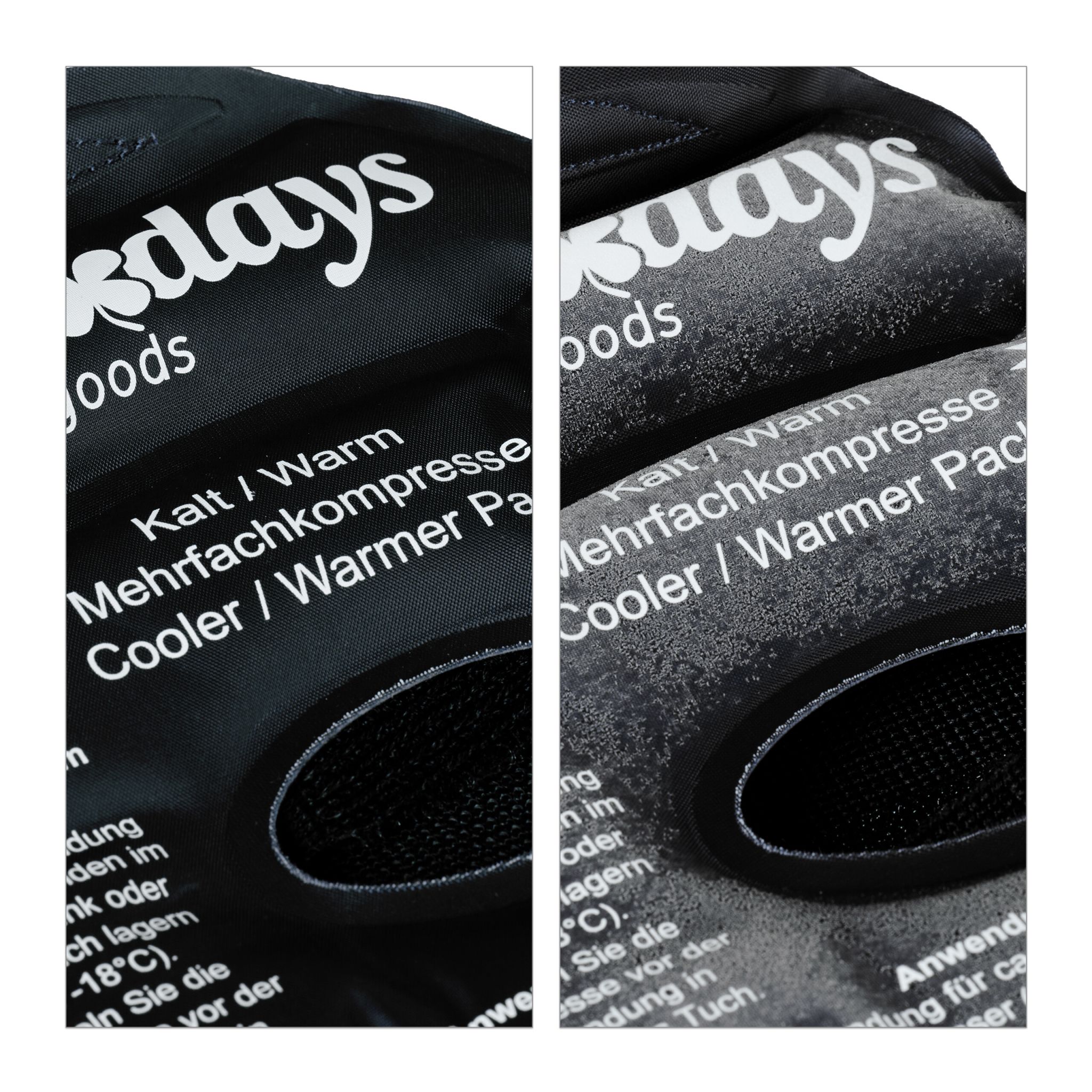 Knie Kühlpads 4er-Set Weiss-Schwarz von Relaxdays