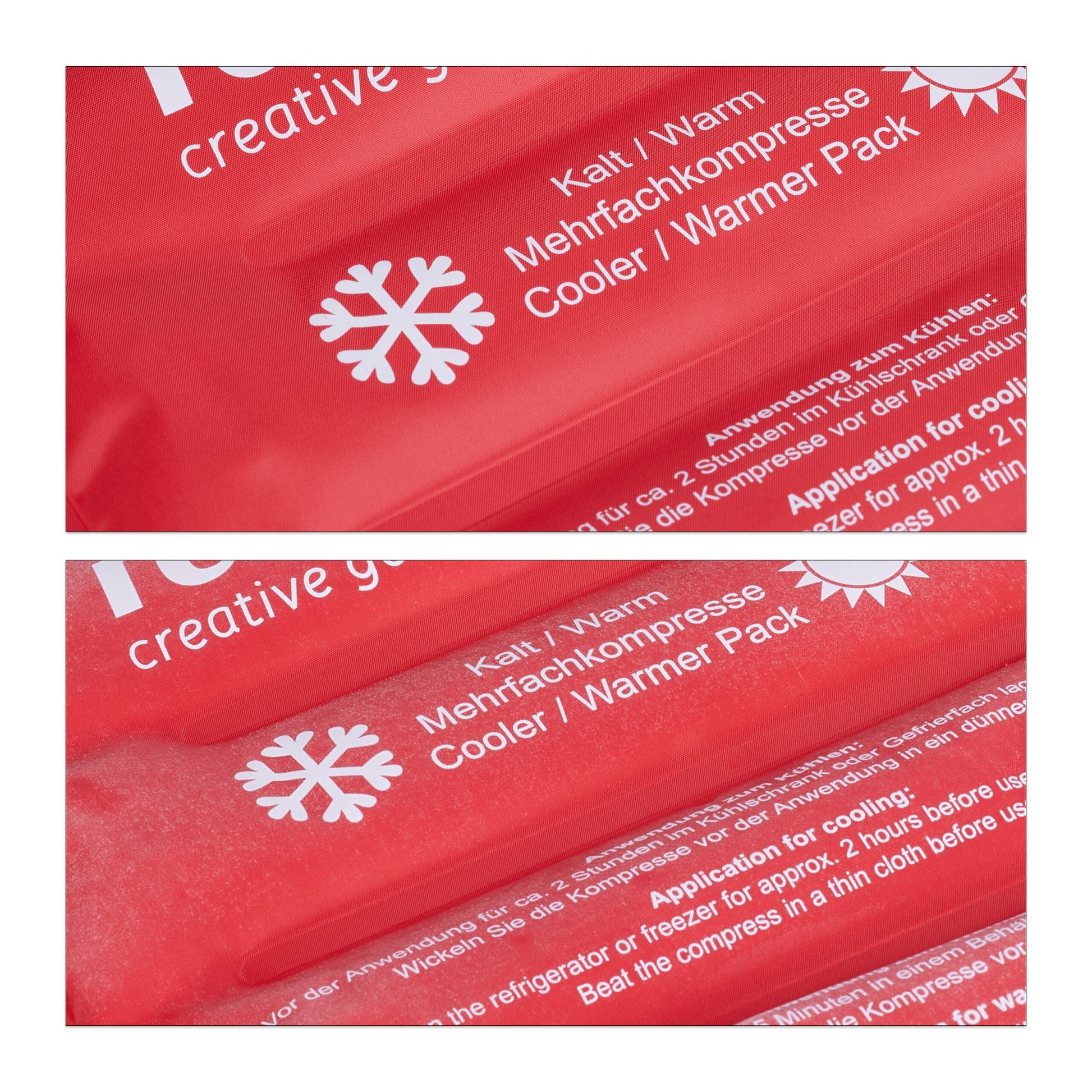 Grosses Kühlpad Weiss-Rot von Relaxdays