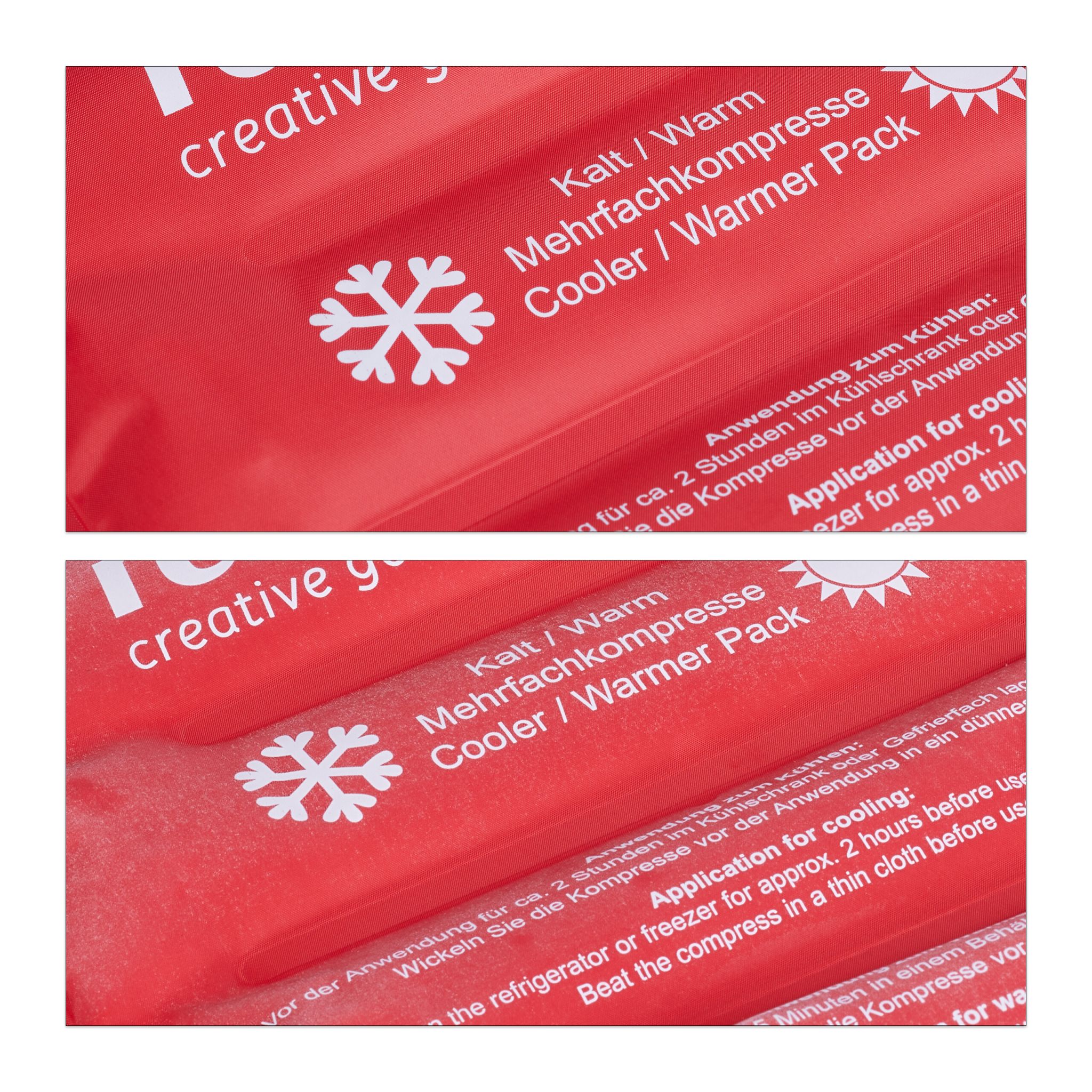 Grosses Kühlpad Weiss-Rot von Relaxdays