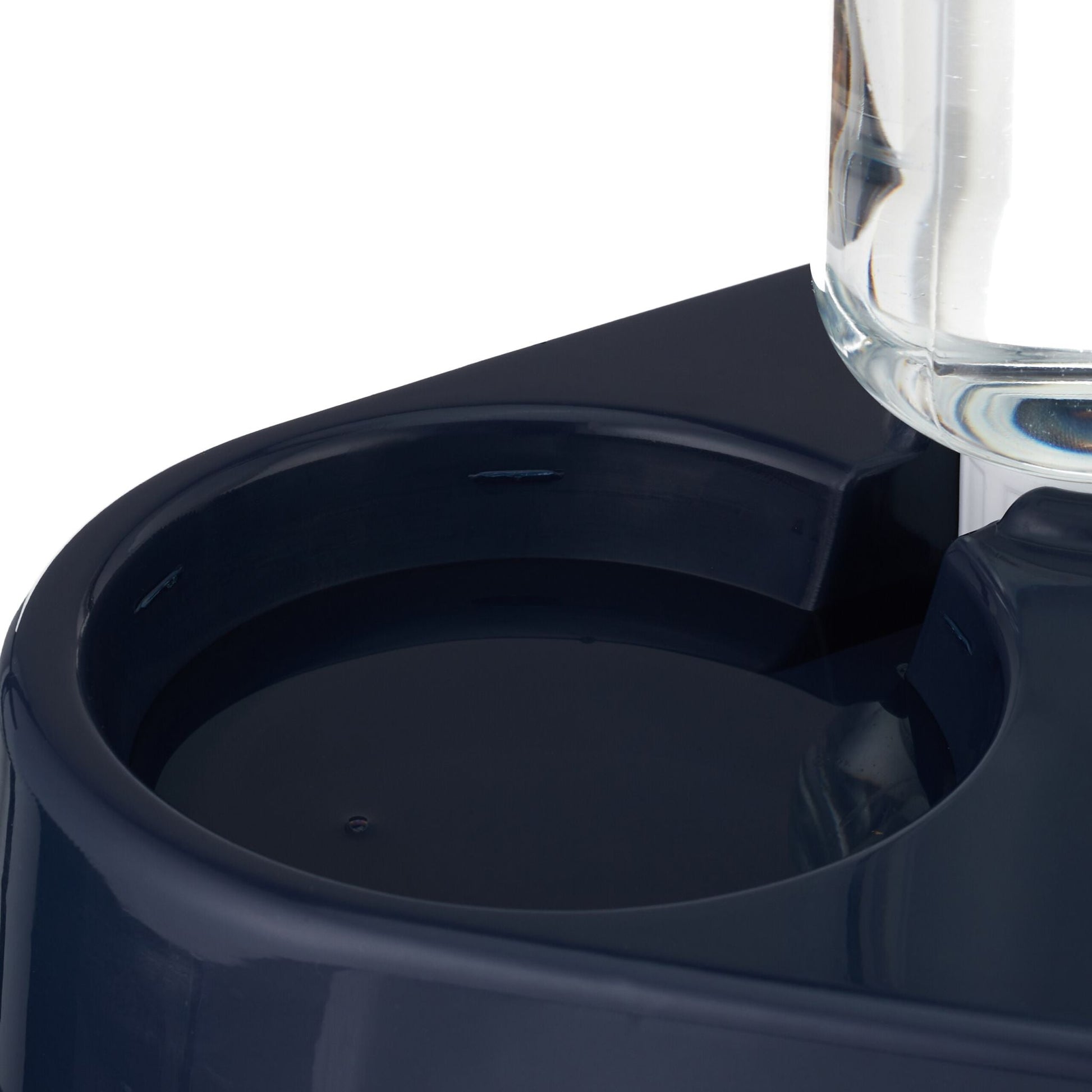 Doppelnapf mit Wasserspender Dunkelblau-Gelb-Silber von Relaxdays