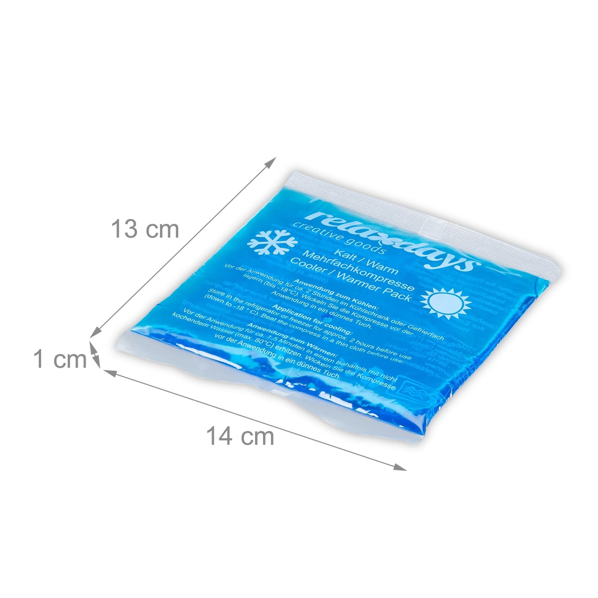 Kühlpads rechteckig 16er-Set Weiss-Blau von Relaxdays
