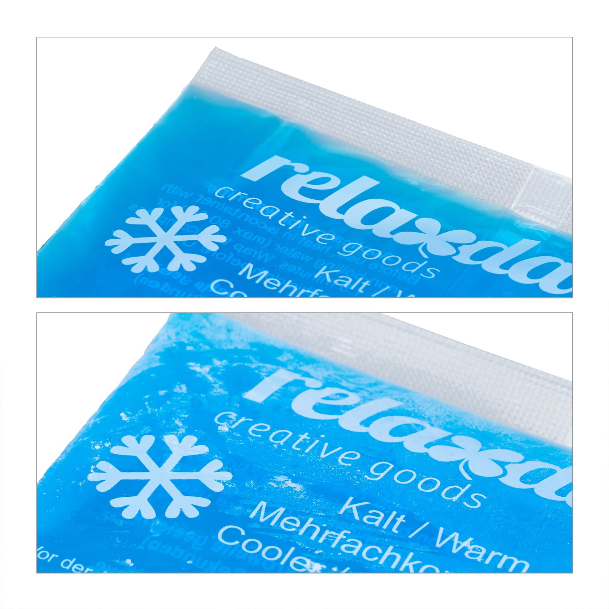 Kühlpads rechteckig 16er-Set Weiss-Blau von Relaxdays