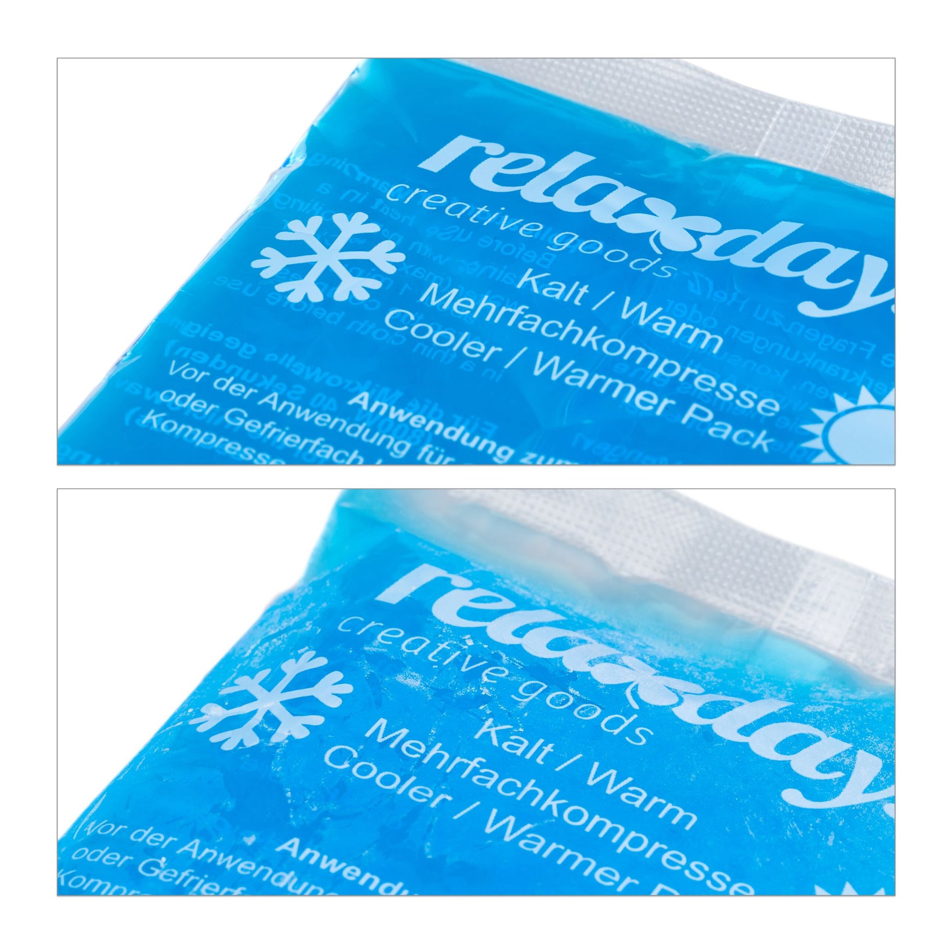 Rechteckige Kühlpads 16er-Set Blau von Relaxdays