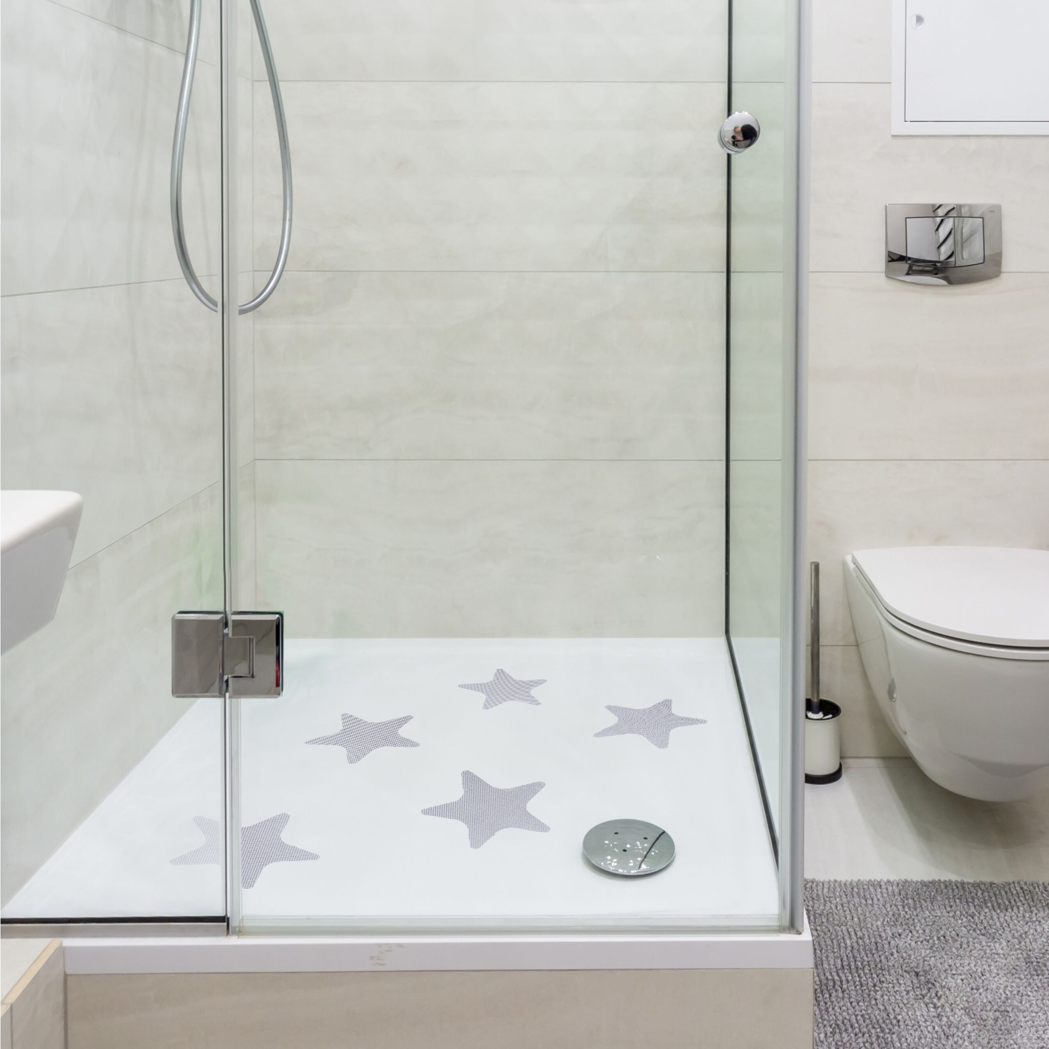 Antirutsch Aufkleber Seestern 30er-Set Transparent von Relaxdays