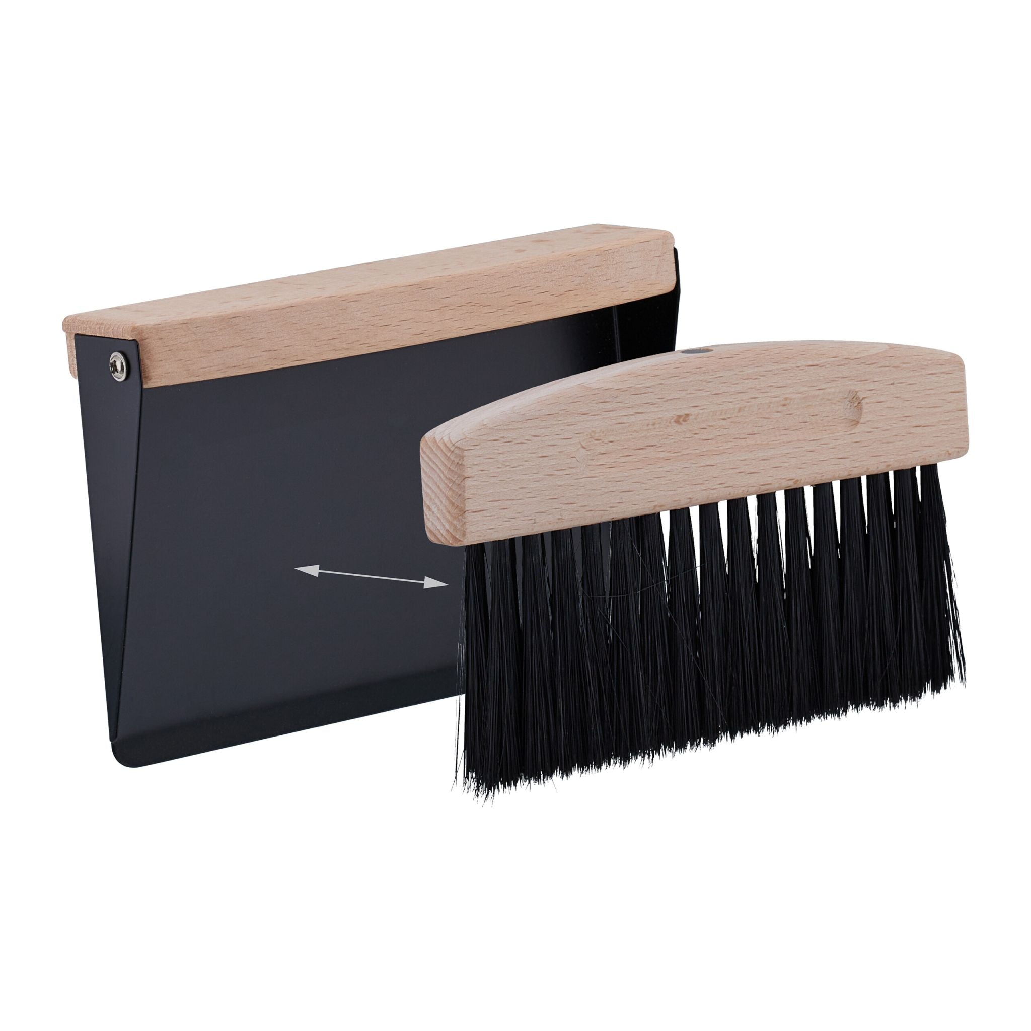 Tischkehrset Metall und Holz Hellbraun-Schwarz von Relaxdays