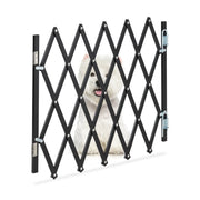 Ausziehbares Hundeabsperrgitter schwarz Schwarz von Relaxdays