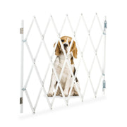 Ausziehbares Hundeabsperrgitter in Weiss Weiss von Relaxdays