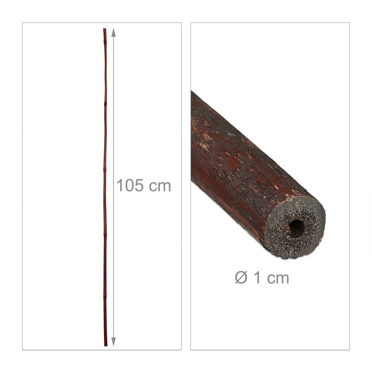 Pflanzstäbe 25er-Set 105cm Dunkelbraun von Relaxdays