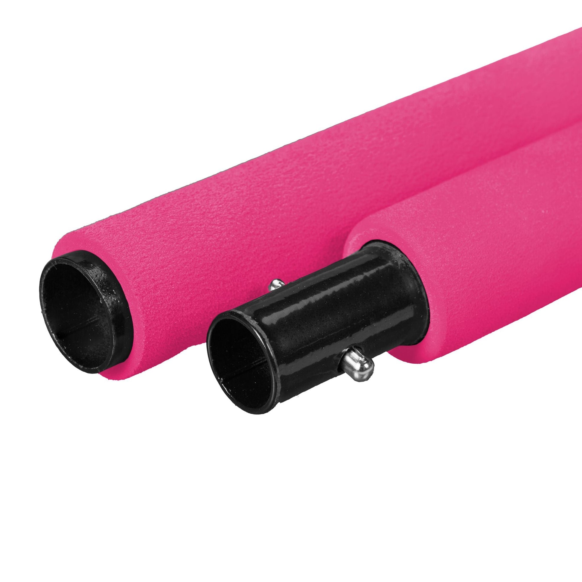 Pilates Stange mit Widerstandsbändern Pink-Schwarz von Relaxdays