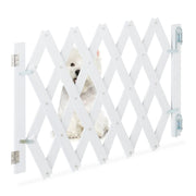 Ausziehbares Hundeabsperrgitter in Weiss Weiss von Relaxdays