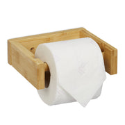Toilettenpapierhalter Bambus Hellbraun von Relaxdays