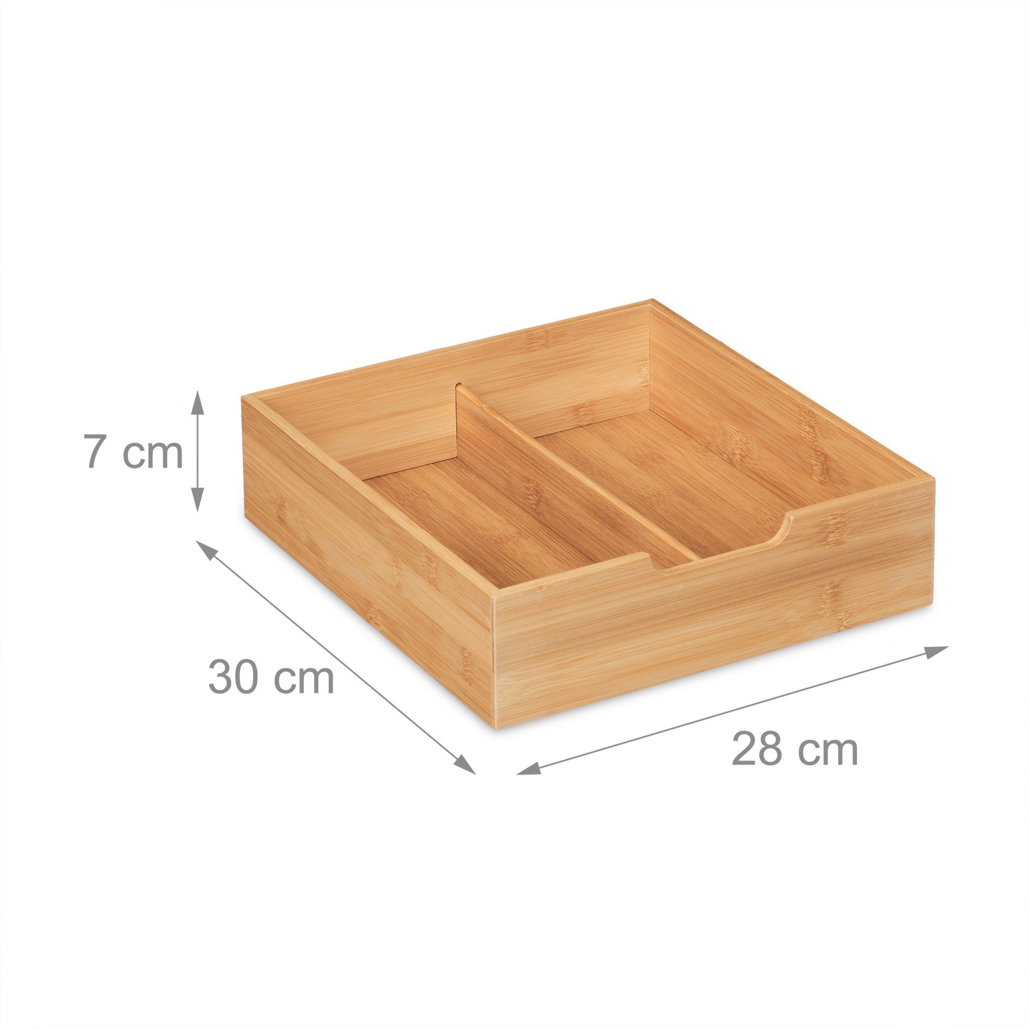 Schreibtisch Organizer mit 3 Schubladen Hellbraun von Relaxdays