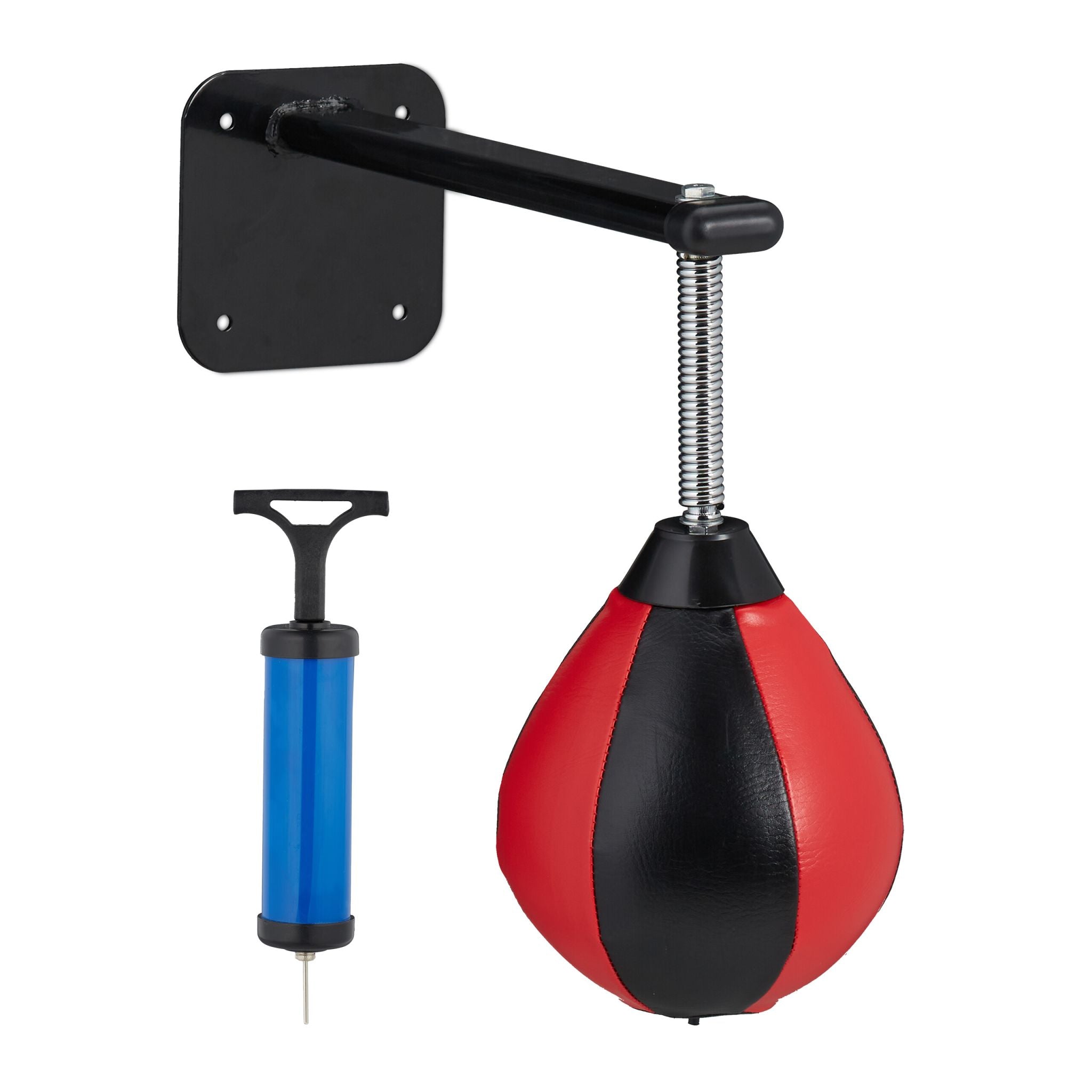 Punchingball für die Wand Rot-Schwarz-Silber von Relaxdays