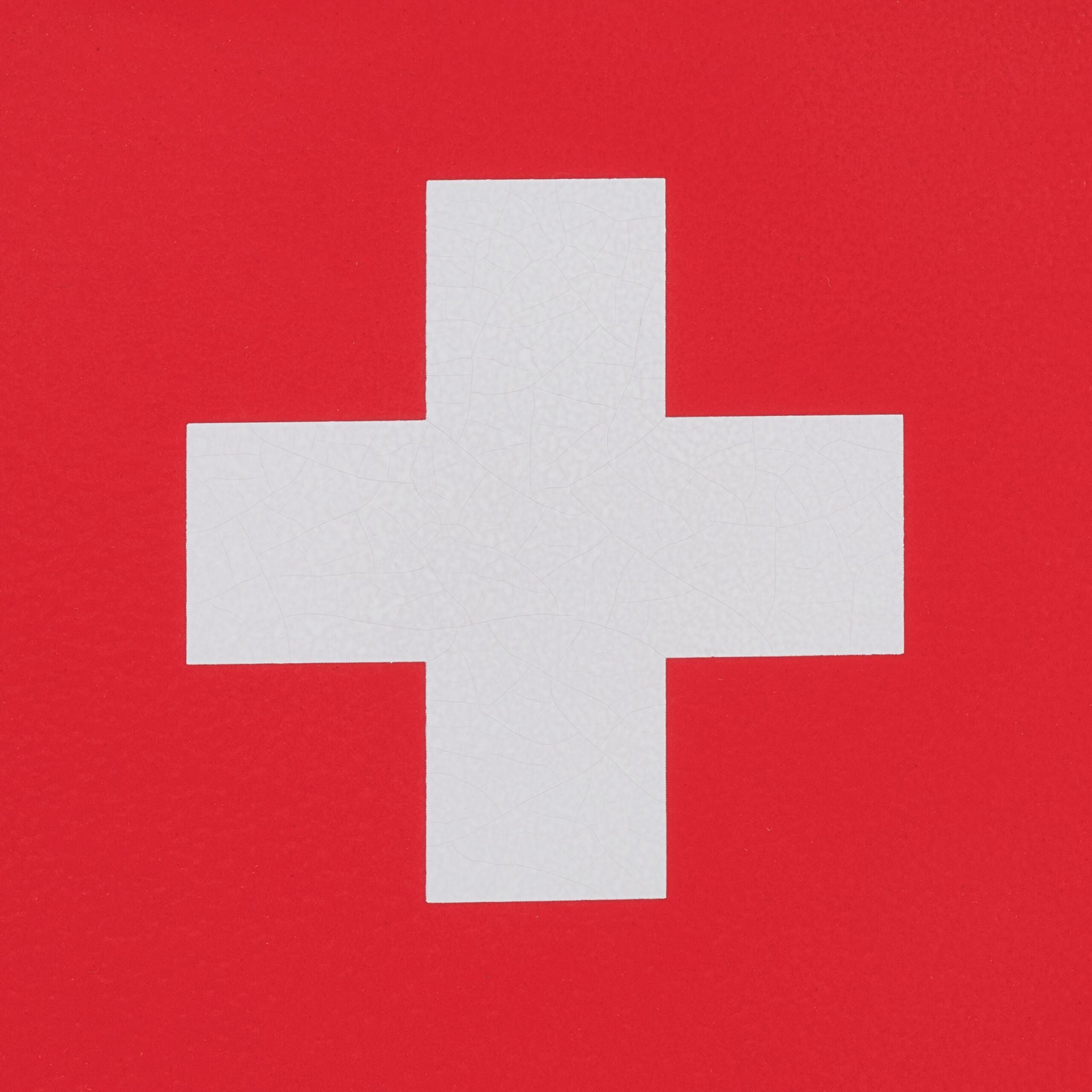 Abschliessbarer Medizinschrank Weiss-Rot von Relaxdays