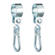 Schaukelhaken mit Karabinern 2er-Set Weiss-Silber von Relaxdays