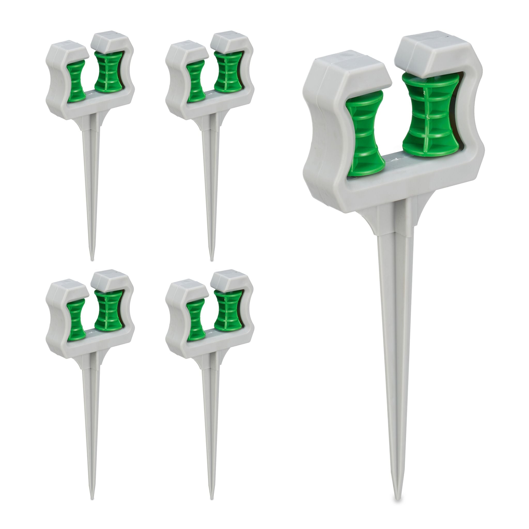 Schlauchführung Gartenschlauch 5er-Set Grün-Grau von Relaxdays