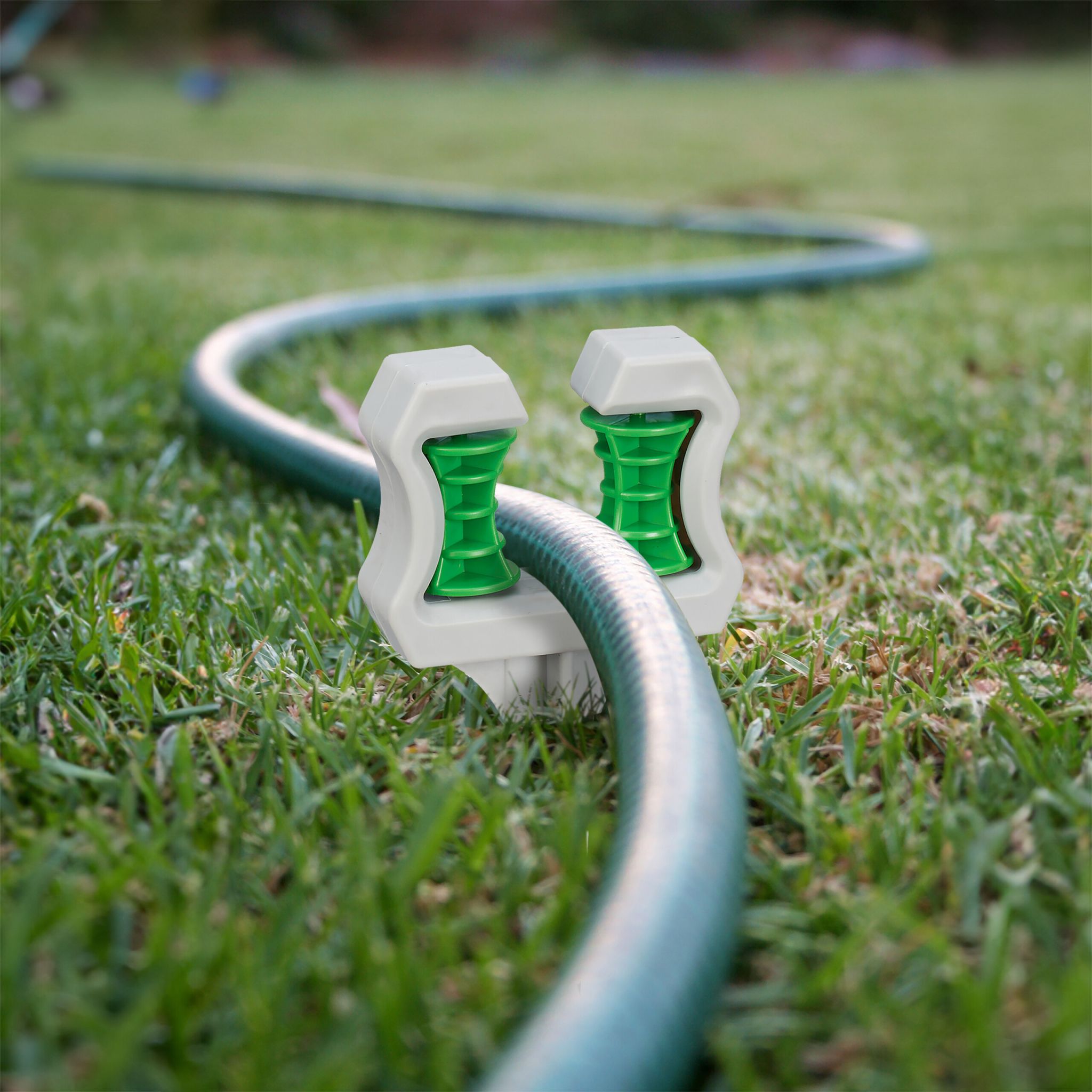 Schlauchführung Gartenschlauch 5er-Set Grün-Grau von Relaxdays