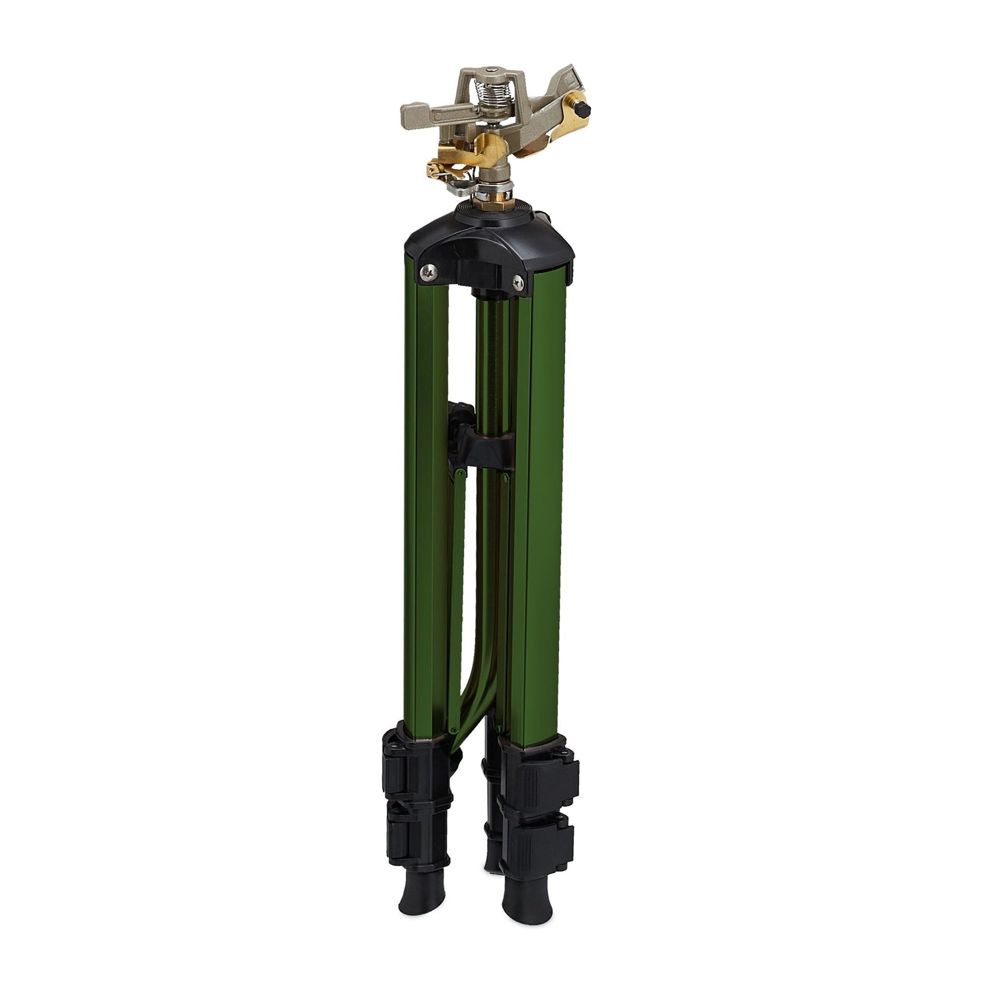 Sprinkler mit Metallstativ Dunkelgrün-Gold-Schwarz von Relaxdays